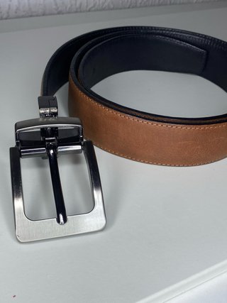 Cinturón Piel Reversible Negro/Marrón Talla L