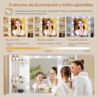 Toeletta per trucco con luci LED