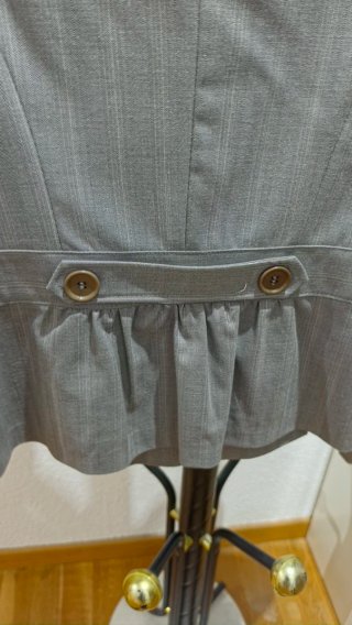 Traje de chaqueta gris mujer