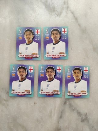 5 Cromos Jude Bellingham Rookie Mundial 2022