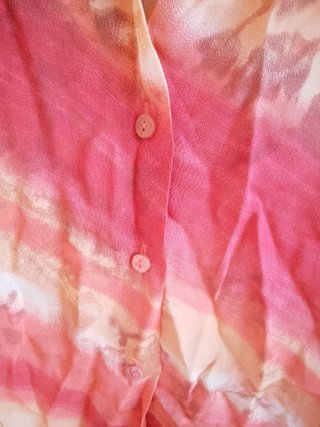 Camicia Vintage 90s Stampa Astratta Rosso Arancio