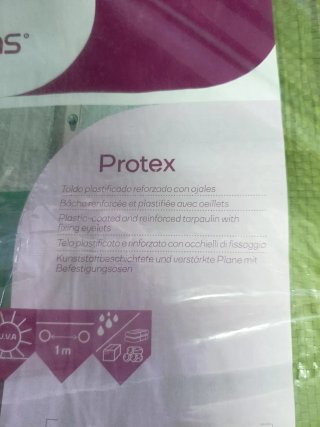 Toldo Polietileno Nortene Protex 80 g/m² — 3 × 5 m