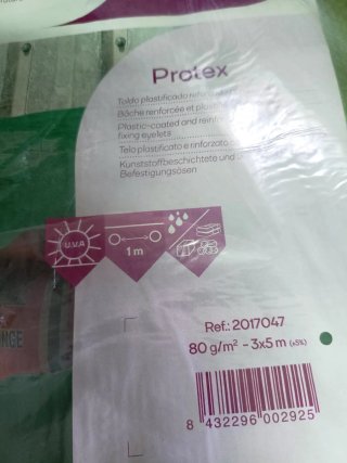 Toldo Polietileno Nortene Protex 80 g/m² — 3 × 5 m