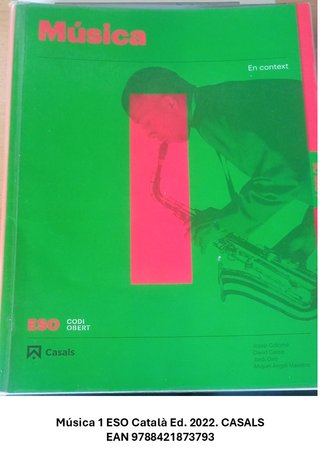 Música 1 ESO Català Ed. 2022. CASALS