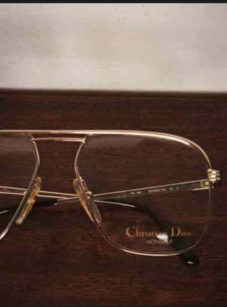 Monturas Gafas Christian Dior Vintage Dorado