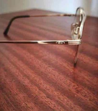 Monturas Gafas Christian Dior Vintage Dorado