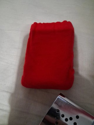 Calentador manos catalítico.Funda de fieltro