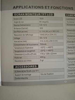 Monitor TFT LCD 7 para cámara