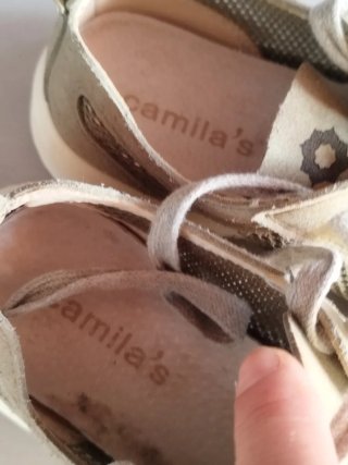 Zapatillas Camila's Beige/Kaki Malla
