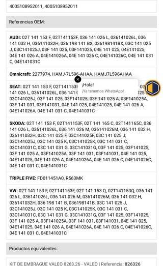 Kit Embrague Seat Audi Grupo Bag