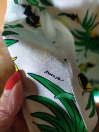 Parosh Vestito Seta Fantasia Tropicale