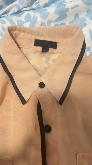 Camisa transparente mujer manga larga