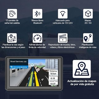 Navegador GPS Bluetooth AWESAFE A1 7 Pulgadas