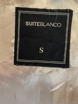Chaleco de piel de conejo natural de SuiteBlanco