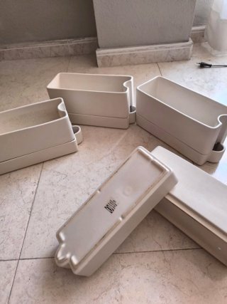 4 Macetas Autorriego IKEA Rectangulares