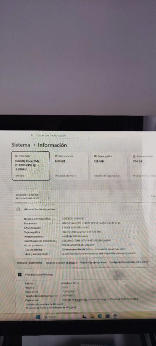 HP Prodesk 400 G5 i7 8700