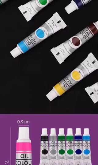 12 colori a olio Xin Bowen