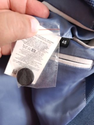 Americana azul moteada Fórmula Joven Talla M