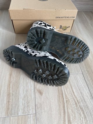 Dr. Martens Stivali Muccati Neri Bianchi