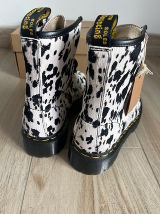 Dr. Martens Stivali Muccati Neri Bianchi