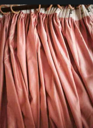 4 Cortinas Rosa Pastel