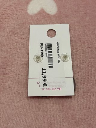 Pendientes Alegria largos plateados blancos nuevos