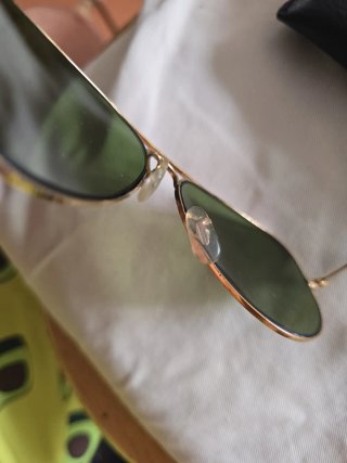 Gafas de Sol Ray-Ban Aviator Doradas Verdes