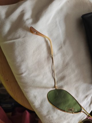 Gafas de Sol Ray-Ban Aviator Doradas Verdes