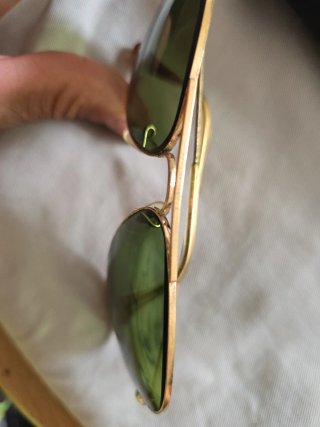 Gafas de Sol Ray-Ban Aviator Doradas Verdes