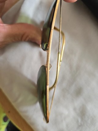 Gafas de Sol Ray-Ban Aviator Doradas Verdes