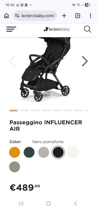 Passeggino Leclerc Baby Influencer Air