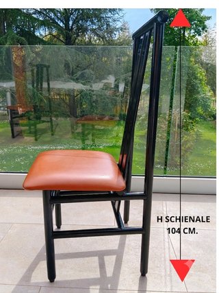 Set 4 Sedie Design Vintage Anni '80 Mod. Zea