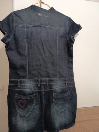 Vestido vaquero Desigual bordado talla 46