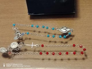 Bracciali  Argento 925 sacro cuore e medaglia