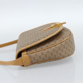 GUCCI Micro GG Supreme Shoulder Bag PVC Beige