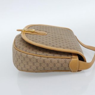 GUCCI Micro GG Supreme Shoulder Bag PVC Beige