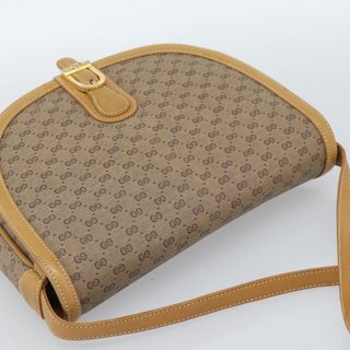 GUCCI Micro GG Supreme Shoulder Bag PVC Beige