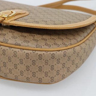 GUCCI Micro GG Supreme Shoulder Bag PVC Beige