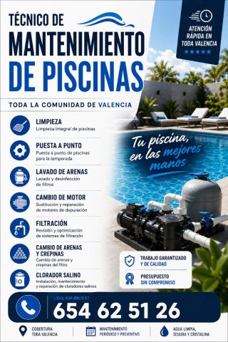 Servicio Mantenimiento Piscinas Valencia
