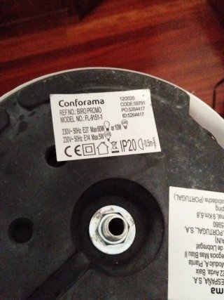 Lámpara de pie moderna 1,78m de alto