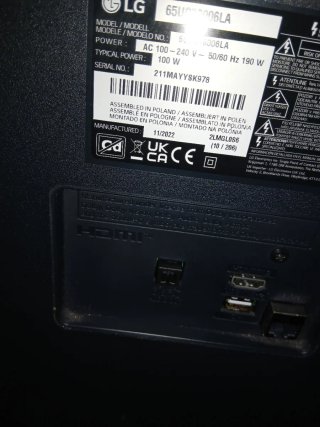 LG 65 4K TV - Sin Uso