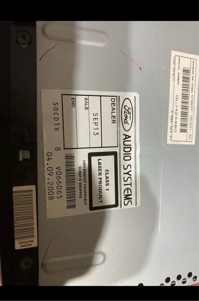 Radio CD Sony Ford Focus