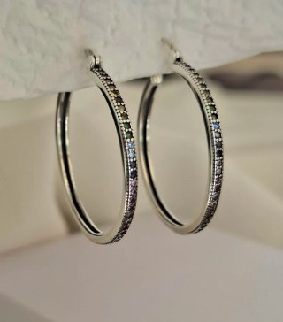 Pendientes Aro Plata Multicolor