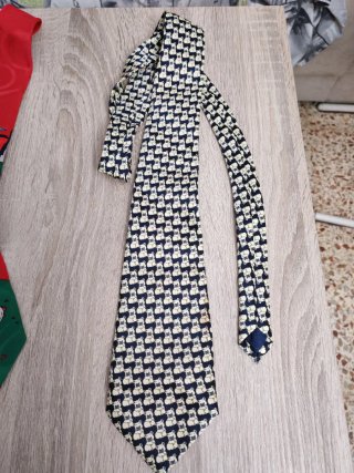 Corbata vintage con estampado de osos