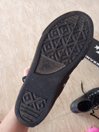 Converse Piel Negra Mujer Talla 38