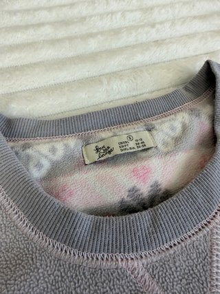 Camiseta pijama mujer gris rosa M