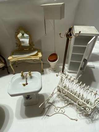 Mobiliario Casa Muñecas Baño y Salón