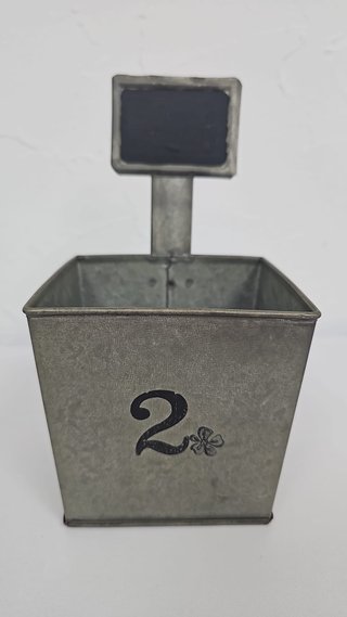 Juego 4 maceteros metálicos con pizarra
