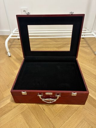 Maletín vintage con espejo y cajón