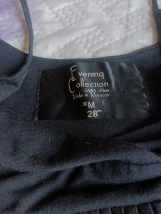 Top Zara negro tirantes plisado
